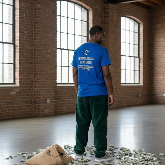 Bella + Canvas Creative Action Graphic Tee Blue Regular - Picture 4 of 10